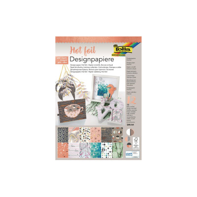 Folia Designpapier Hot foil 3 A4, 12 Blatt