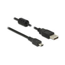 Delock USB 2.0-Kabel USB A - Mini-USB B 1 m, mit Ferritkern