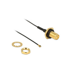 Delock Antennenkabel RP-SMA zu MHF4, 20cm, wassergeschützt