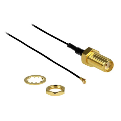 Delock Antennenkabel SMA - MHF-4, 20cm zum Einbau