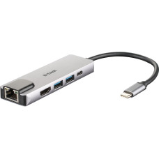 D-Link Dockingstation DUB-M520 HDMI/RJ45/USB3.0/USB‑C Ladeanschluss