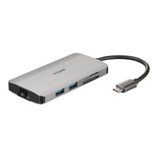 D-Link Dockingstation DUB-M810 USB/HDMI/RJ45/Kartenleser/USB‑C Lade