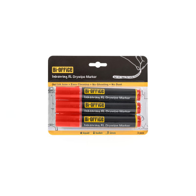 Bi-Office Whiteboard-Marker Inkstring Rot, 3 Stück