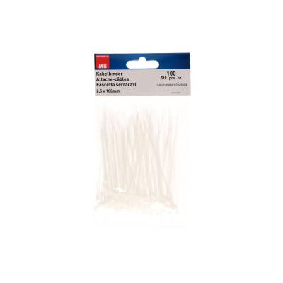 Max Hauri Kabelbinder 100 Stück Nature 100 mm x 2.5 mm Max Hauri Kabelbinder 100 Stück Nature 100 mm x 2.5 mm