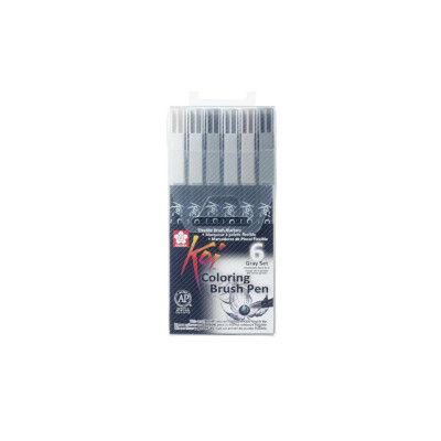 Sakura Brushpen Koi Coloring Coloring Grey 6er Set