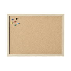 Magnetoplan Korktafel mit Holzrahmen 100 cm x 60 cm, Braun