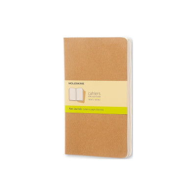 Moleskine Notizbuch A5 Blanko, Hellbraun, 3-teilig