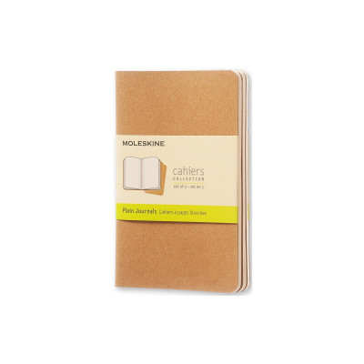 Moleskine Notizbuch A6 Blanko, Hellbraun, 3-teilig Moleskine Notizbuch A6 Blanko, Hellbraun, 3-teilig