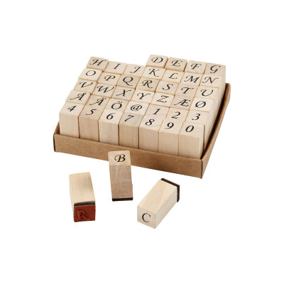 Creativ Company Motivstempel-Set Buchstaben/Zahlen 42-teilig