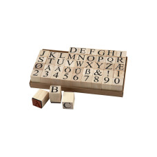 Creativ Company Motivstempel-Set Buchstaben/Zahlen 45-teilig