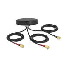 Delock LTE/WLAN/GPS-Antenne Dach, 3xSMA, 1m Kabel 2 dBi