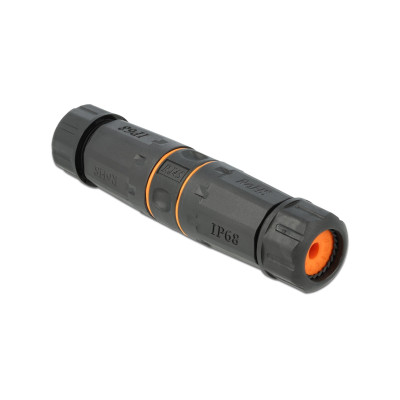 Delock Kupplung RJ-45, Cat.6A, orange, Wasserfest 1 Stück