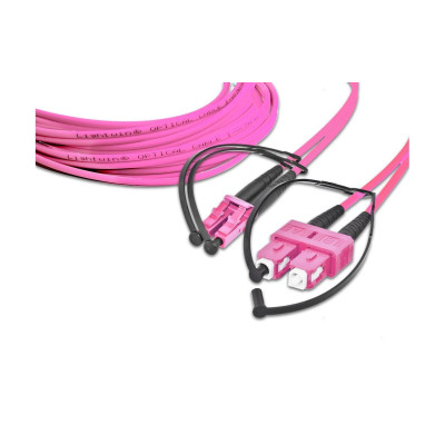 Lightwin LWL-Patchkabel LC-SC, Multimode, Duplex, OM4, 1m