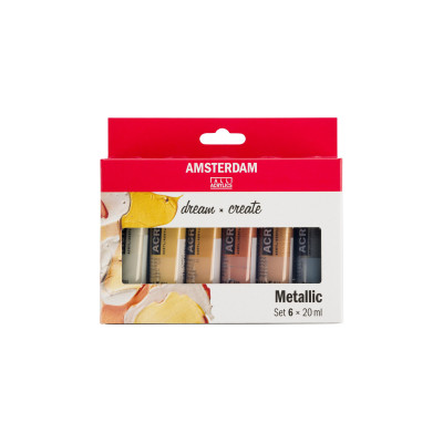 Amsterdam Acrylfarbe Metallic 6 Tuben à 20 ml