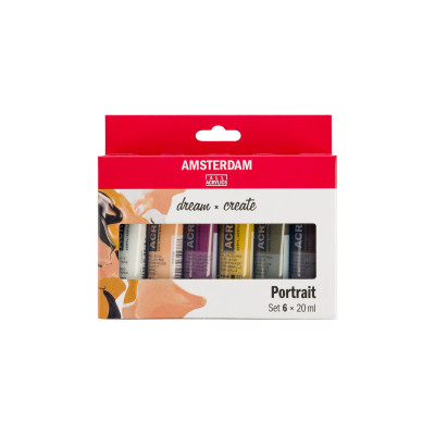 Amsterdam Acrylfarbe Portrait 6 Tuben à 20 ml