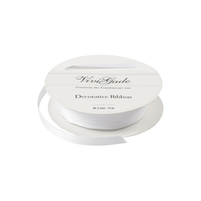 Creativ Company Textilband 15 m Weiss