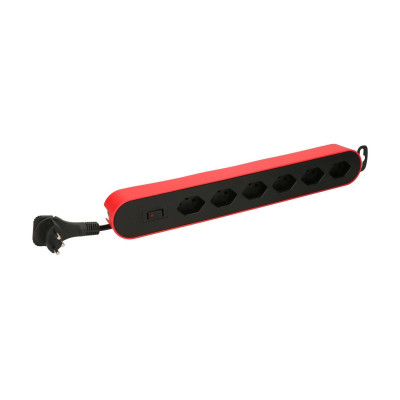Max Hauri Steckdosenleiste Design Line 6x T13 rot Max Hauri Steckdosenleiste Design Line 6x T13 rot
