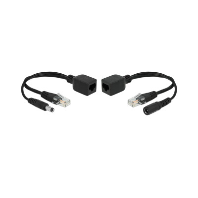 Delock PoE Converter 9-57V passiv Set, 100Mbps, DC 5,5 x 2,5mm Delock PoE Converter 9-57V passiv Set, 100Mbps, DC 5,5 x 2,5mm