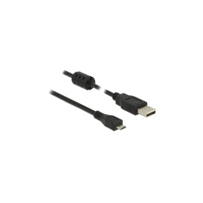 Delock USB 2.0-Kabel USB A - Micro-USB B 5m, mit Ferritkern Delock USB 2.0-Kabel USB A - Micro-USB B 5m, mit Ferritkern