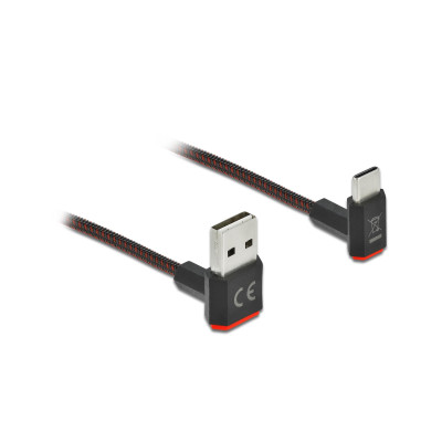 Delock USB 2.0-Kabel EASY USB, A - C, gewinkelt oben/unten 1.5 m