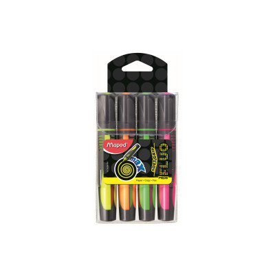 maped Leuchtmarker Fluo Peps Soft Grip, 4 Stück