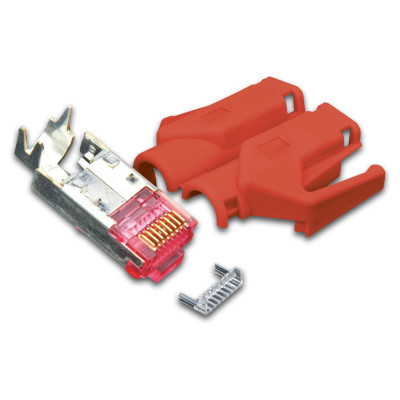 Wirewin Stecker RJ45 Hirose TM31 50 Stück, rot