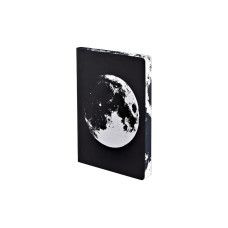 Nuuna Notizbuch Graphic L Moon 22 x 16.5 cm, Dot, Schwarz/Silber