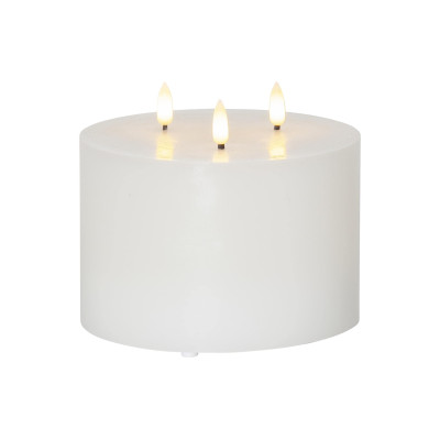 Star Trading LED-Kerze Pillar Kerze Weiss 15 cm x 10.5 cm, Weiss