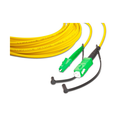 Lightwin LWL-Anschlusskabel LC/APC-SC/APC, Singlemode, Simplex, 0.5m