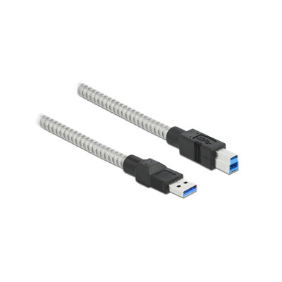 Delock USB 3.1-Kabel A – B, Metalmantel 1 m Delock USB 3.1-Kabel A – B, Metalmantel 1 m