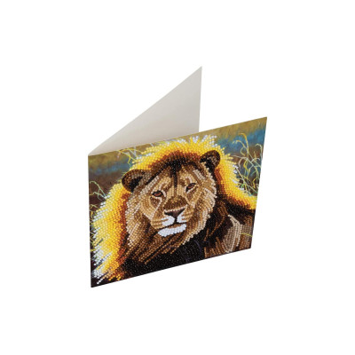 CRAFT Buddy Bastelset Crystal Art Card Resting Lion