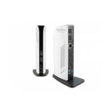 Delock Dockingstation USB-A/C – USB/LAN/2xHDMI Full-HD