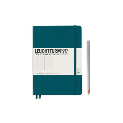 Leuchtturm Notizbuch Medium A5, Dot,  2-teilig, Pacific Grün