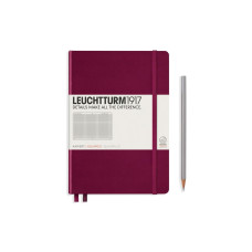 Leuchtturm Notizbuch Medium A5, Kariert, 2-teilig, Port Rot