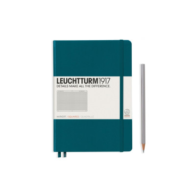 Leuchtturm Notizbuch Medium A5, Kariert, 2-teilig, Pacific Grün Leuchtturm Notizbuch Medium A5, Kariert, 2-teilig, Pacific Grün