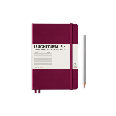Leuchtturm Notizbuch Medium A5, Liniert, 2-teilig, Port Rot