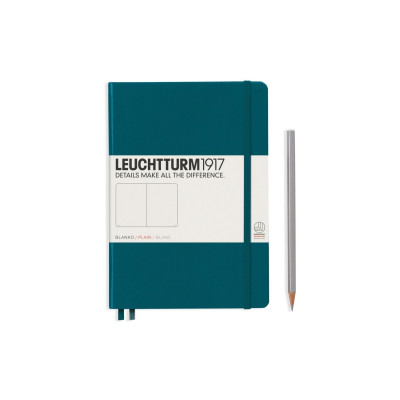 Leuchtturm Notizbuch Medium A5, Blanko,  2-teilig, Pacific Grün