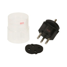 Max Hauri Fixadapter Schuko – T23 IP44, Schwarz