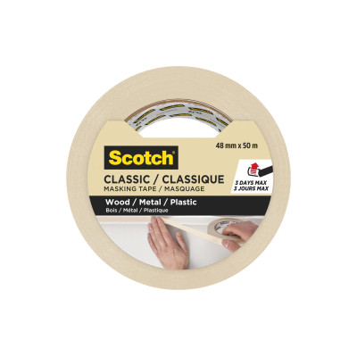 3M Malerabdeckband Scotch Classic 4850 48 mm x 50 m, Beige 3M Malerabdeckband Scotch Classic 4850 48 mm x 50 m, Beige