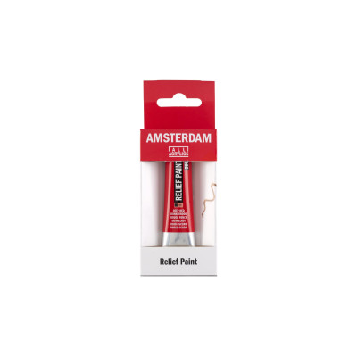 Amsterdam Acrylfarbe Reliefpaint 20 ml, Dunkelrot