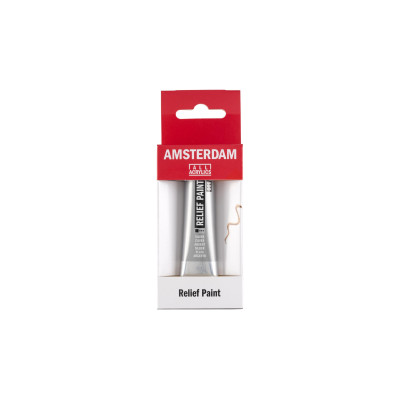 Amsterdam Acrylfarbe Reliefpaint 20 ml, Silber