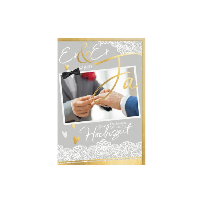 Braun + Company Hochzeitskarte Er & Er 11.5 x 17 cm Braun + Company Hochzeitskarte Er & Er 11.5 x 17 cm