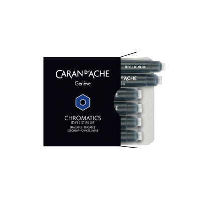 Caran d'Ache Tintenpatrone Blau, 6 Stück