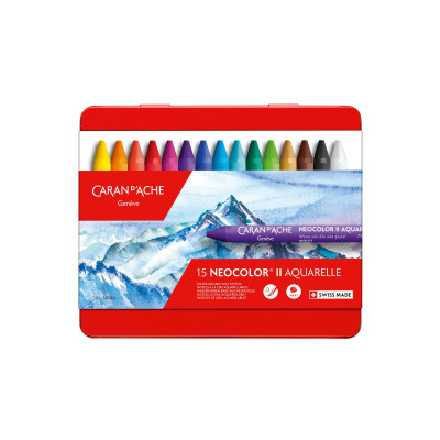 Caran d'Ache Wachsmalstifte Neocolor 2 wasservermalbar, 15 Stück Caran d'Ache Wachsmalstifte Neocolor 2 wasservermalbar, 15 Stück