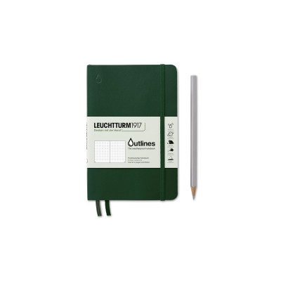 Leuchtturm Notizbuch Outlines B6+, Dot, Grün