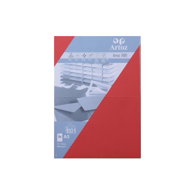 Artoz Blankokarte 1001, A5, 5 Blatt, Rot