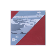 Artoz Couvert 1001, 16 x 16 cm, 5 Stück, Weinrot