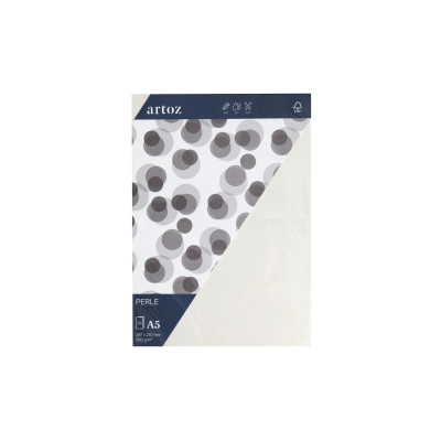 Artoz Blankokarte Perle A5, 5 Stück, Weiss
