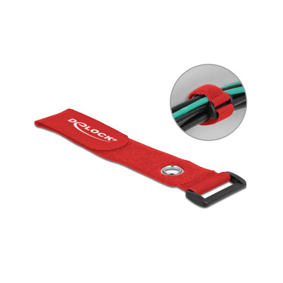 Delock Klettkabelbinder Rot 280 mm x 38 mm 3 Stück