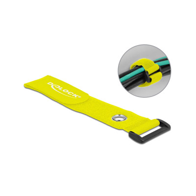 Delock Klettkabelbinder Gelb 280 mm x 38 mm 3 Stück